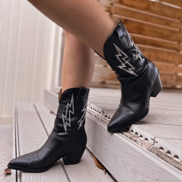 lightning bolt cowboy booties - Picture 4 of 7